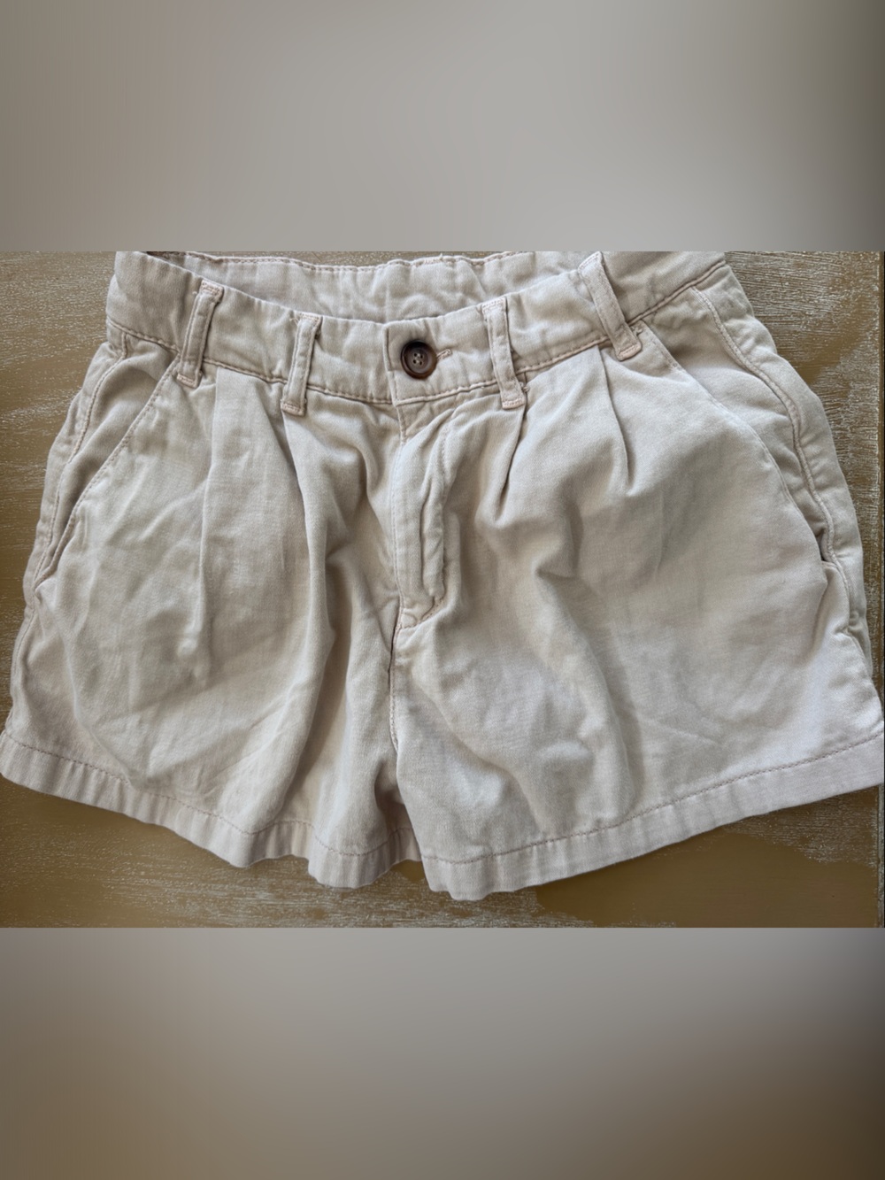 Free People Women’s Cotton High-Waist Cream Shorts